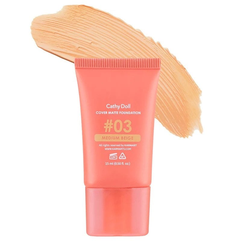 Cathy Doll Cover Matte Foundation SPF15 PA+++ #03 Medium Beige (15ml)