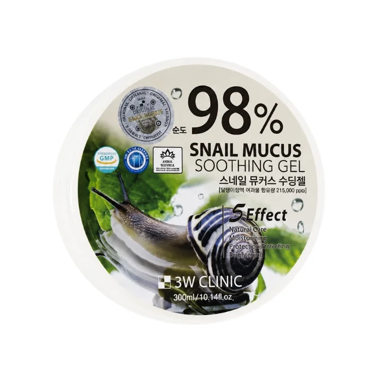 3W Clinic 98% Snail Mucus Soothing Gel (300ml)