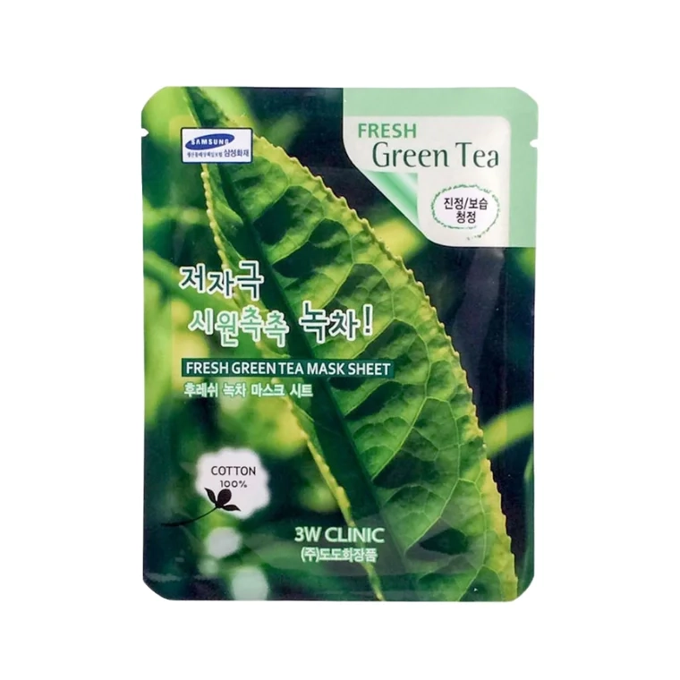 3W Clinic Fresh Green Tea Sheet Mask(23ml)