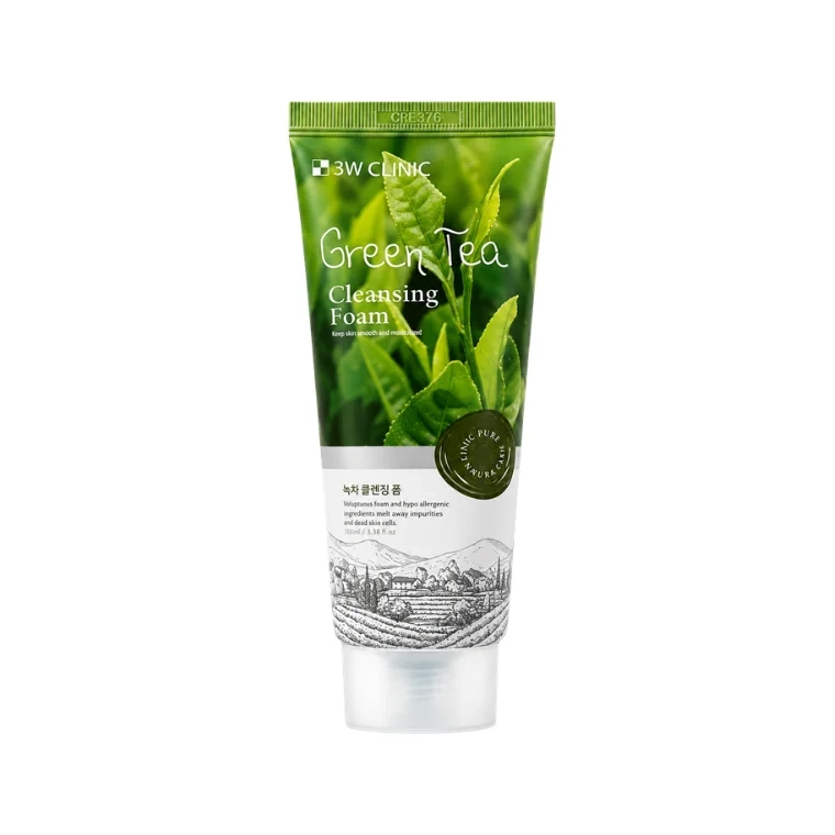 3W Clinic Green Tea  Cleansing Foam (100ml)