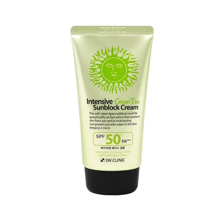 3W Clinic Intensive Green Tea Sunblock Cream SPF 50+PA+++ (70ml)