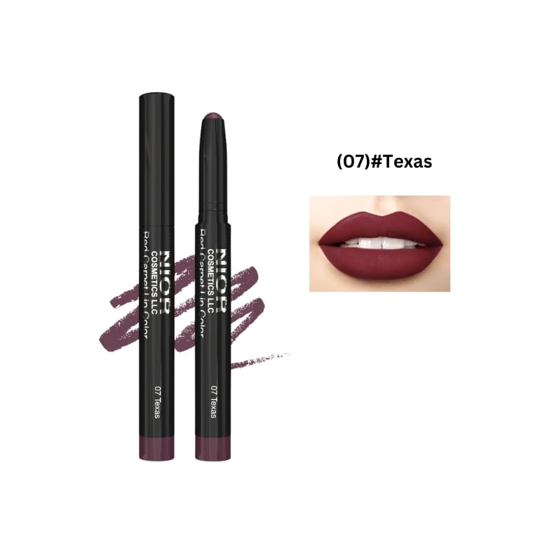 Nior Red Carpet Lip Color-(07)#Texas (1.4gm)