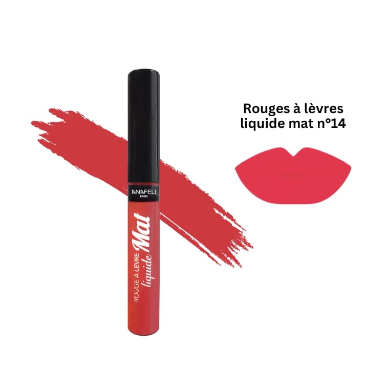 Anafeli Rouge à lèvres liquide Mat #N14 (7ml)