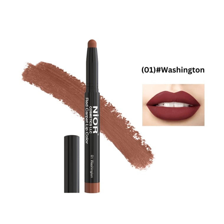Nior Red Carpet Lip Color-(01)#Washington (1.4gm)