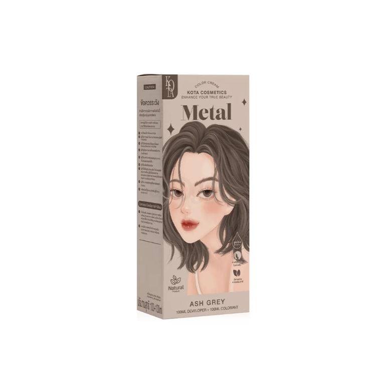 Kota Cosmetics Hair Color Cream Metal - Ash Grey (100ml)