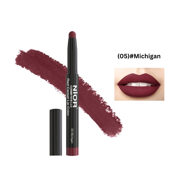 Nior Red Carpet Lip Color-(05)#Michigan (1.4gm)