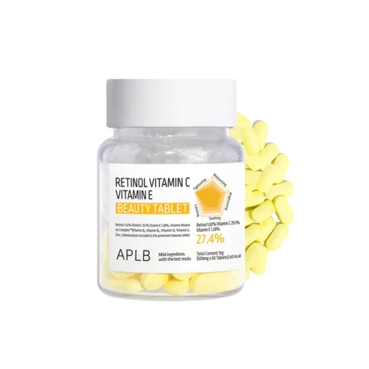 APLB Retinol Vitamin C Vitamin E Beauty Tablet 500mg x 30 Tablets (15gm)