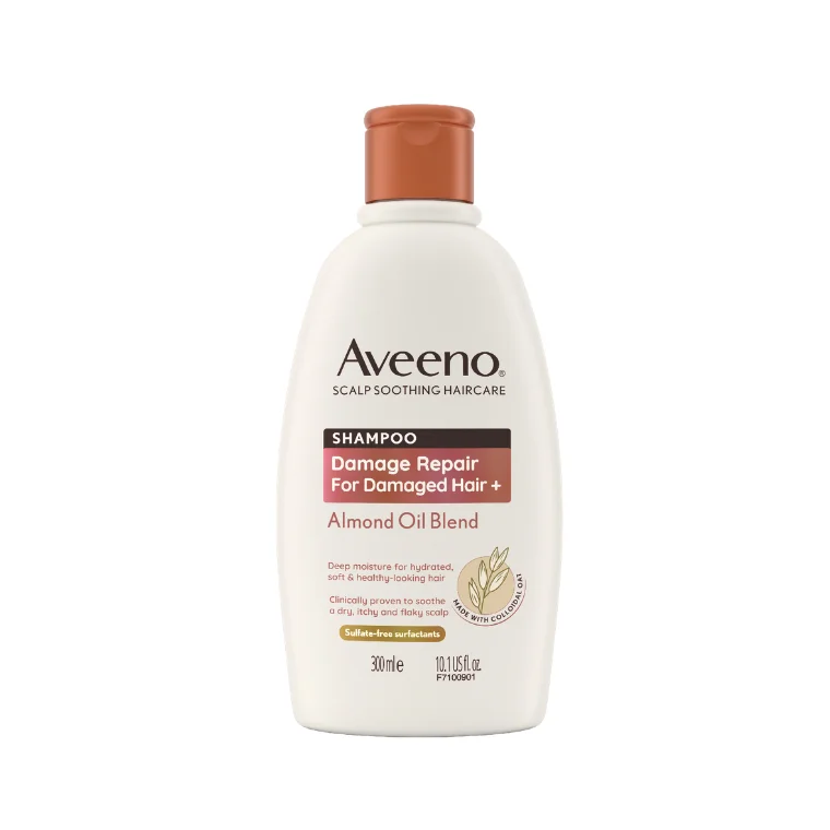 Aveeno Scalp Soothing Damage Repair For Damaged Hair + Almond Oil Blend Shampoo (300ml)