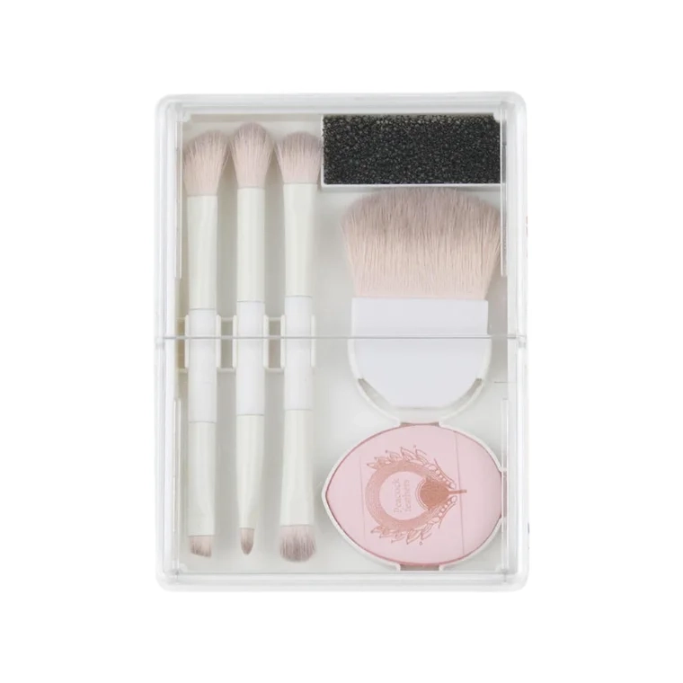 Blink Double Head Makeup Brush Set with Powder Puff Concealers #White (8pcs)