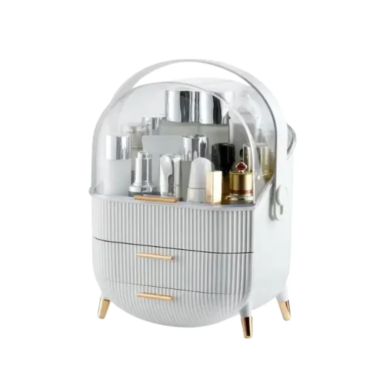 Blink Dust-Proof White Makeup Organizer and Cosmetic Storage Box
