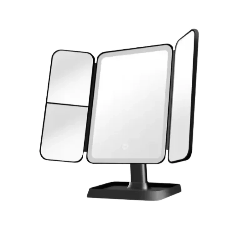 Blink Folding Lighted Cosmetic Mirror Personalized Double-Sided Square Desktop Makeup Mirror Black