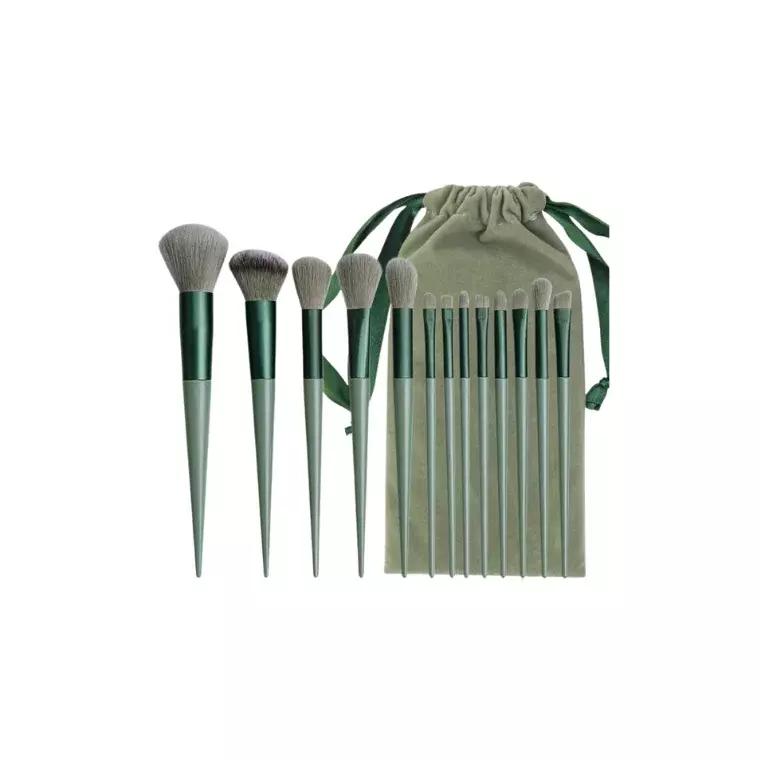 Blink Cosmetic Brush Set for Eye & Face #Green (13pcs)