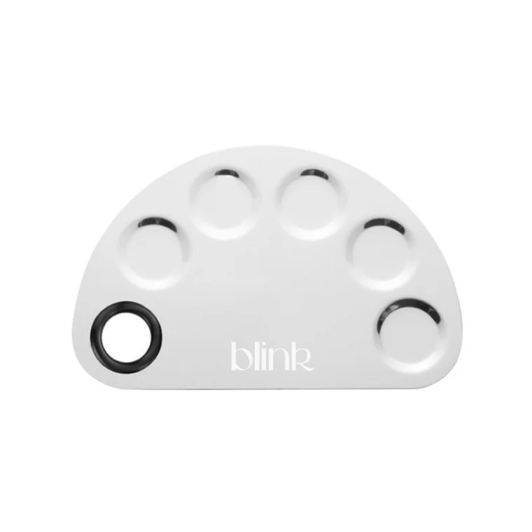 Blink Half-Round Stainless Steel Makeup Mixing Palette & Spatula Big Size