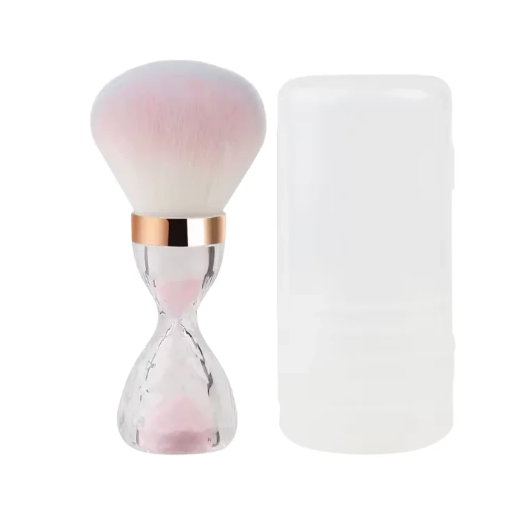 Blink Hot Bling Hourglass Practical Nail Dust Brush With Box #Pink