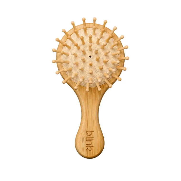 Blink Natural Bamboo Wood Round Mini Hair Brush