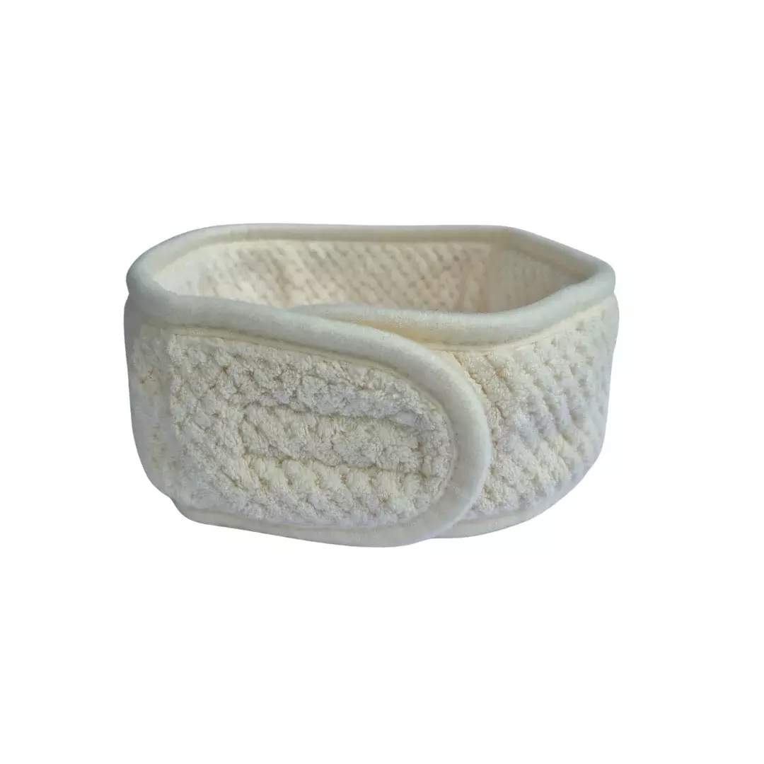 Blink Velcro Design Bath Headband #White