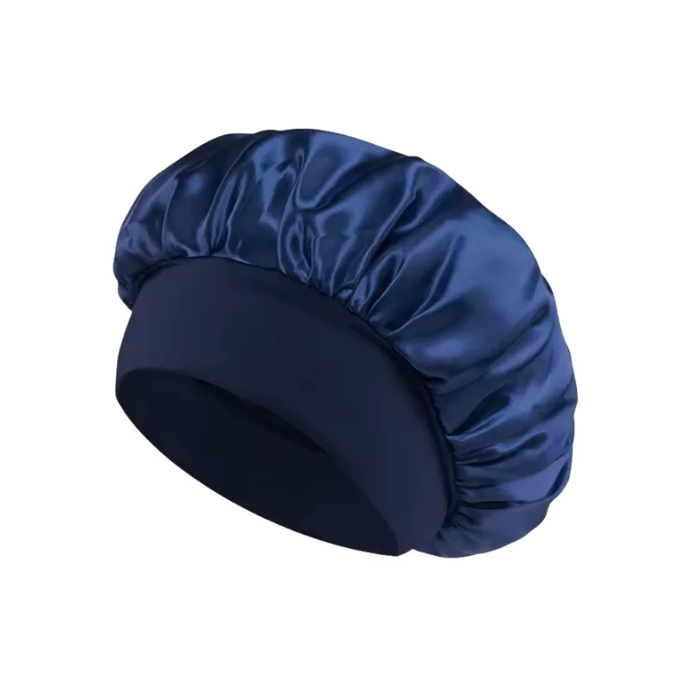 Blink Silk Bonnet Caps Plain Night Sleep Hat Women Hair Satin Scarf #Navy Blue
