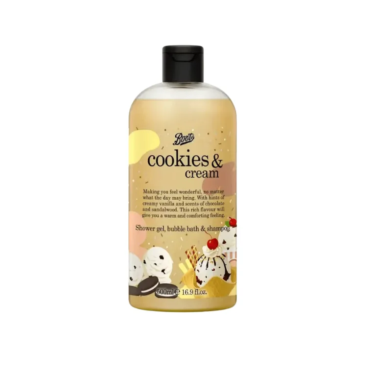Boots Cookies & Cream 3-in-1 Shower Gel, Bubble Bath & Shampoo (500ml)