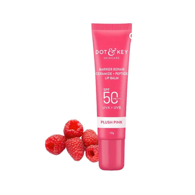 Dot & Key SPF 50 Ceramide+Peptide Lip Balm #Plush Pink (10gm)