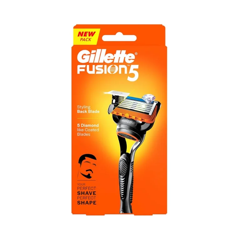 Gillette Fusion 5 Razor with Styling Black Blade & 5 Diamond Like Coated Blades