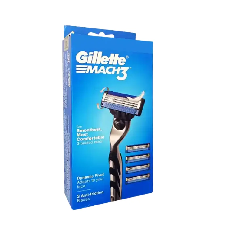 Gillette Mach3 Razor Three Anti-Friction Blades - Super Saver Pack
