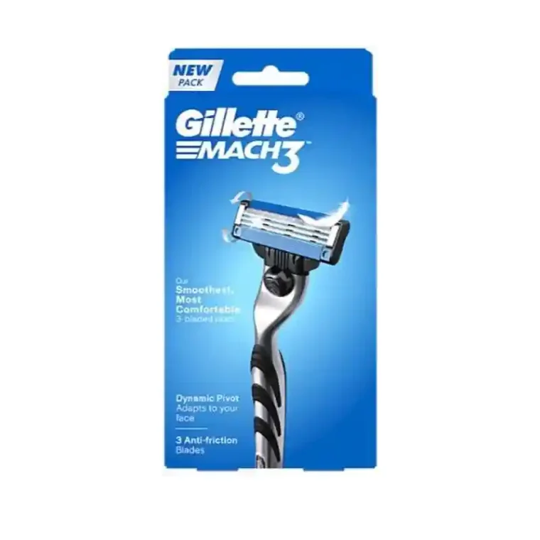Gillette Mach3 Razor Three Anti-Friction Blades 