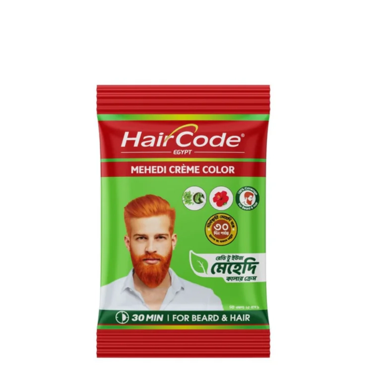 HairCode Egypt Mehedi Crème color (Hair + Beard) (25gm)