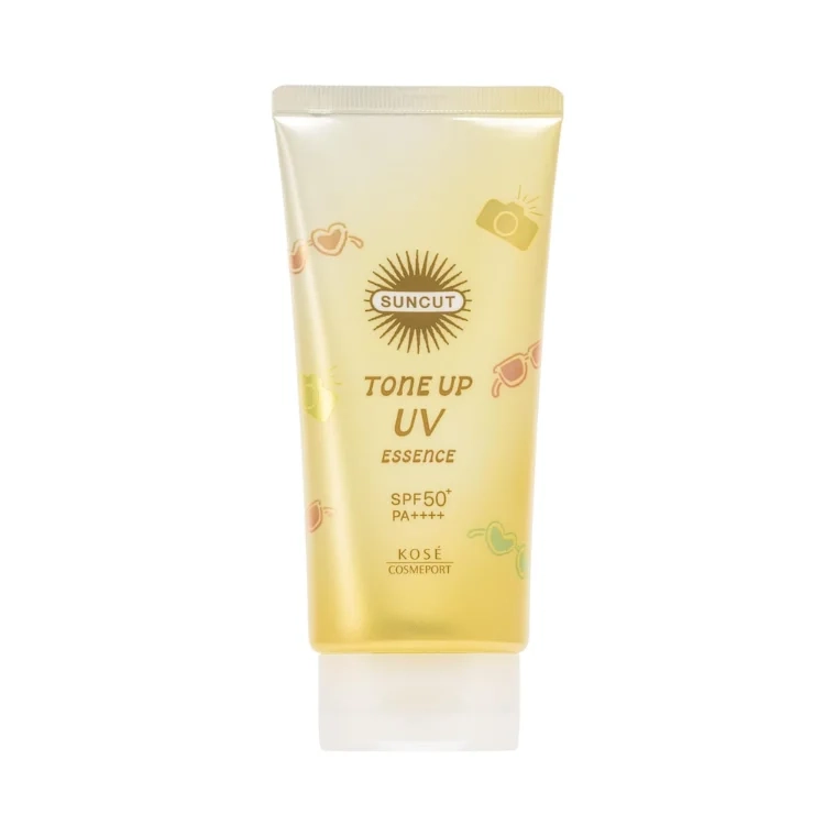 Kose SUNCUT Tone Up UV Essence Sunscreen SPF50+ PA++++ #lemon yellow (80gm)