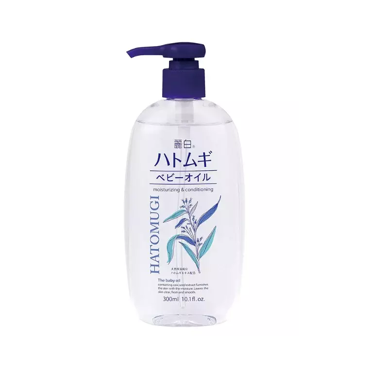 Kumano Yushi Reihaku Hatomugi Baby Oil Moisturizing & Conditioning (300ml)