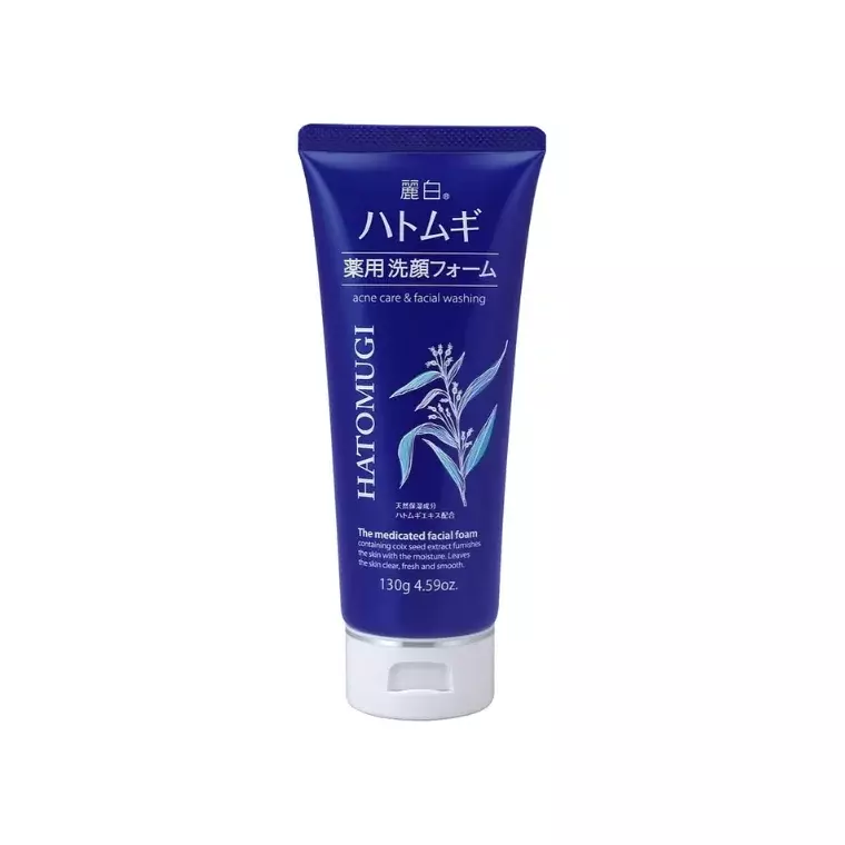 Kumano Yushi Reihaku Hatomugi Medicated Facial Cleansing Foam
