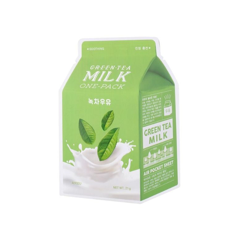 A'pieu Green Tea Milk One-Pack Face Mask (21gm)