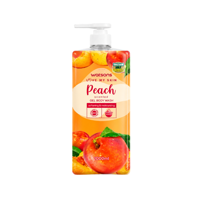Watsons Love My Skin Peach Scented Gel Body Wash (1000ml)