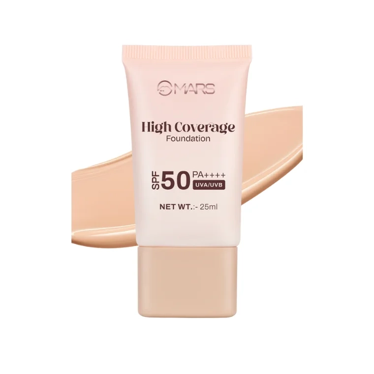 Mars Cosmetics High Coverage Foundation with SPF 50 PA++++ #03 Natural Beige (25ml)