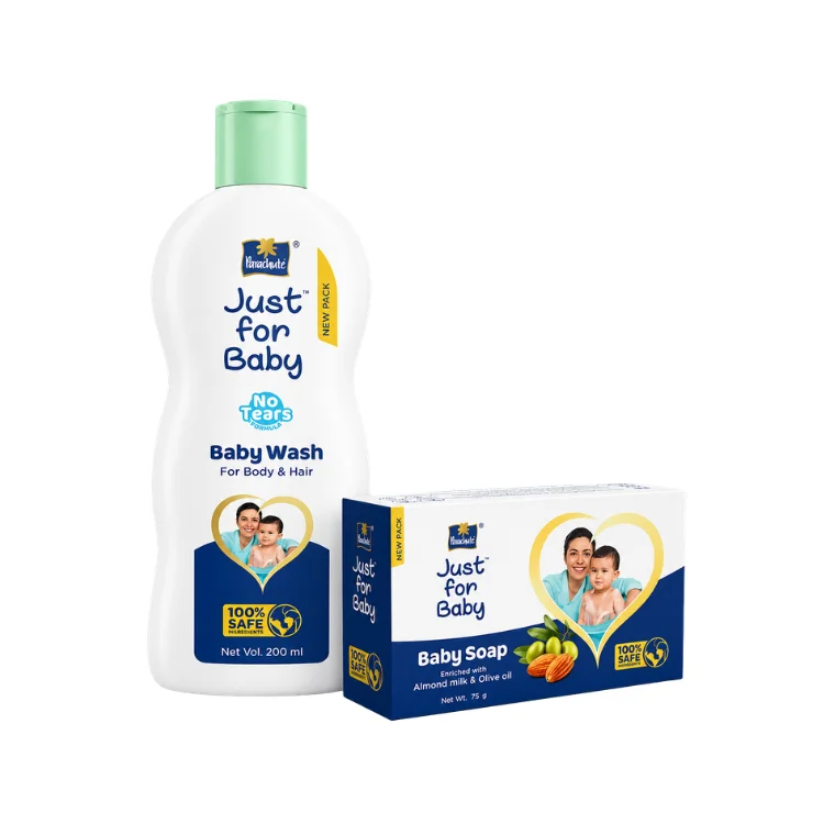 Parachute Just for Baby - Baby Wash (200ml) & Baby Soap (75gm)