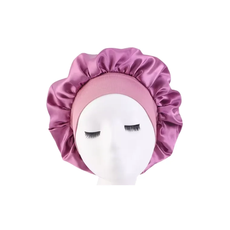 Blink Silk Bonnet Caps Plain Night Sleep Hat Women Hair Satin Scarf #Deep Pink