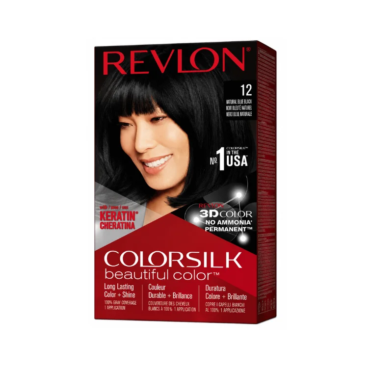 Revlon Colorsilk Beautiful Color Permanent Hair Color #12 Natural Blue Black (130ml)