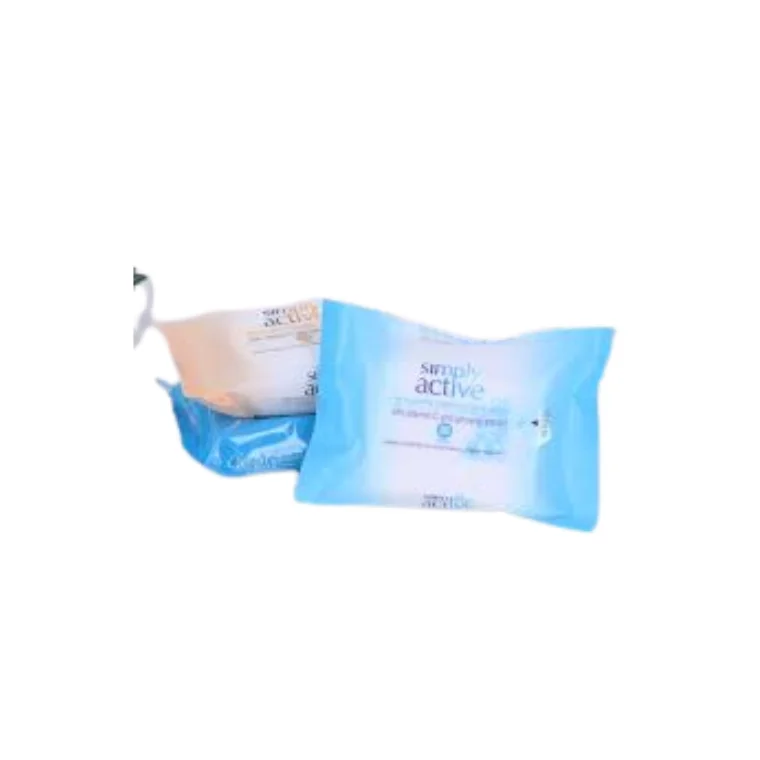 Simply Active Cleansing Facial Wipes- With Vitamin C & ginseng (30wipes)