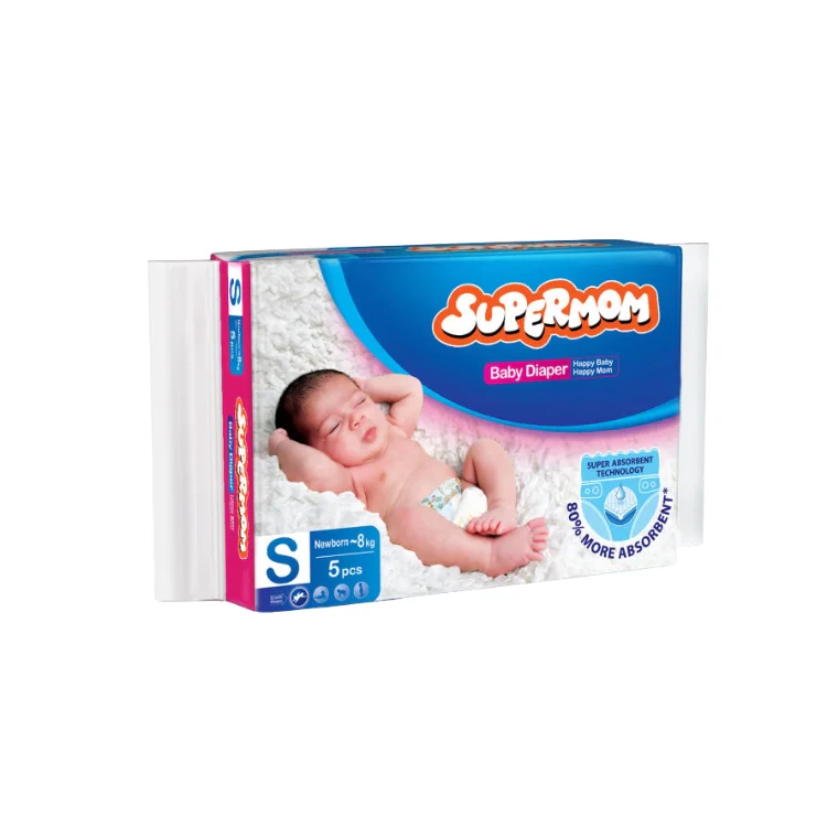 Supermom Baby Diaper Small, New Born (0-8)kg (5pcs)