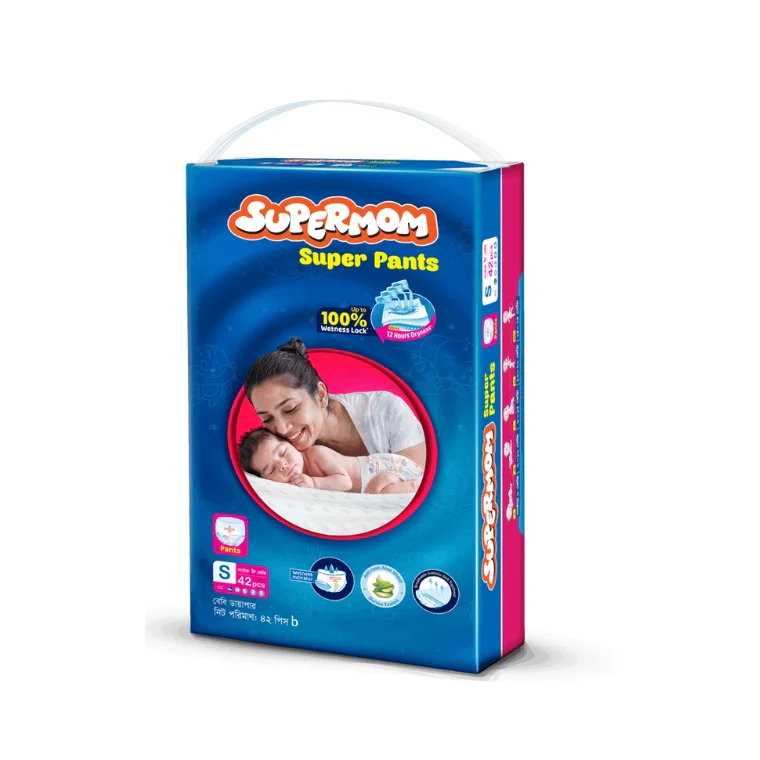 Supermom Baby Pant Diaper Small (0-8) Kg (42pcs) Saver Pack