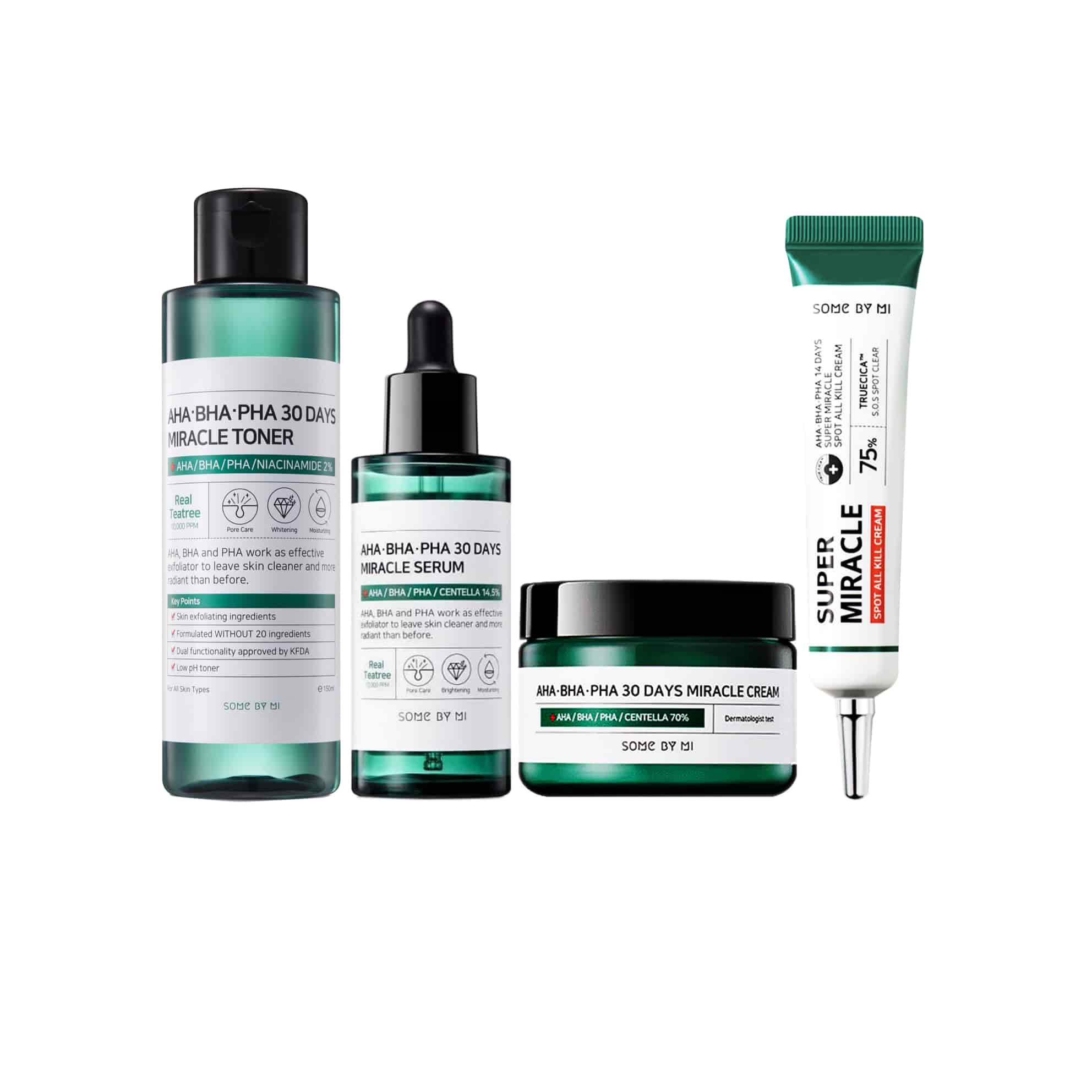 Miracle Toner + Miracle Serum + Miracle Cream + Miracle Spot All Kill Cream