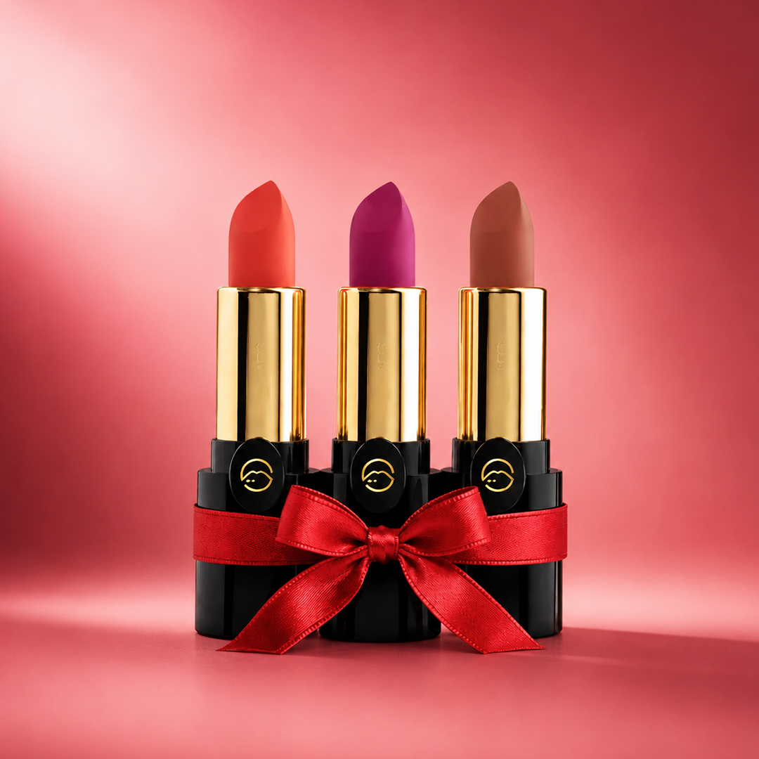 Mars Velvet Lipstick Trio Combo (17 Miss Magenta +06 Peach Melody + 08 Caramel Joy ) (3.2gm)