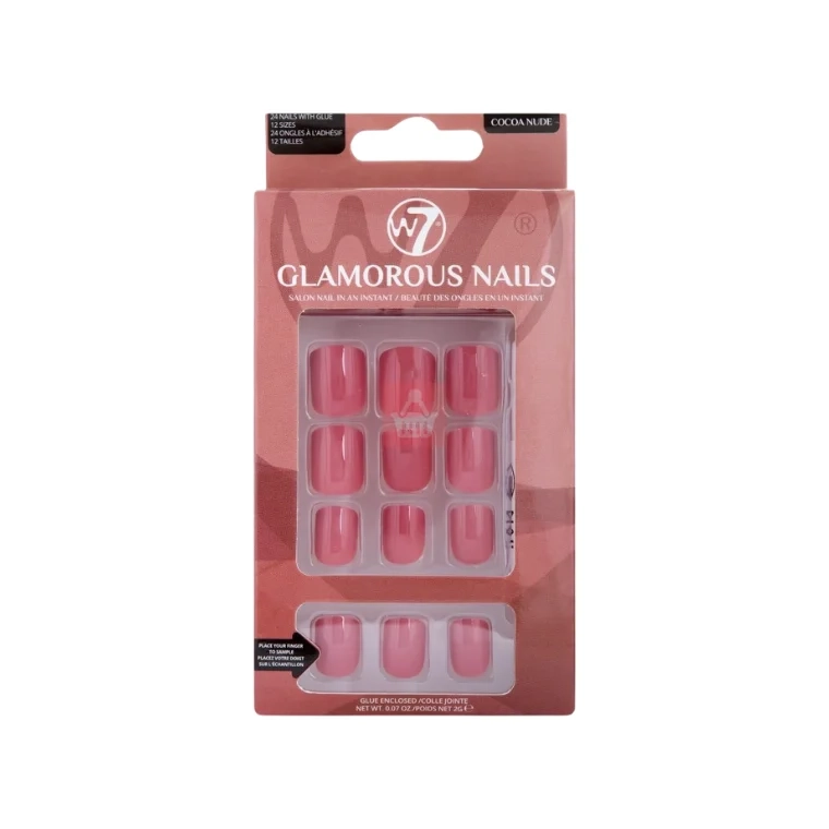 W7 Glamorous Artificial Nails #Cocoa Nude (24Pcs)