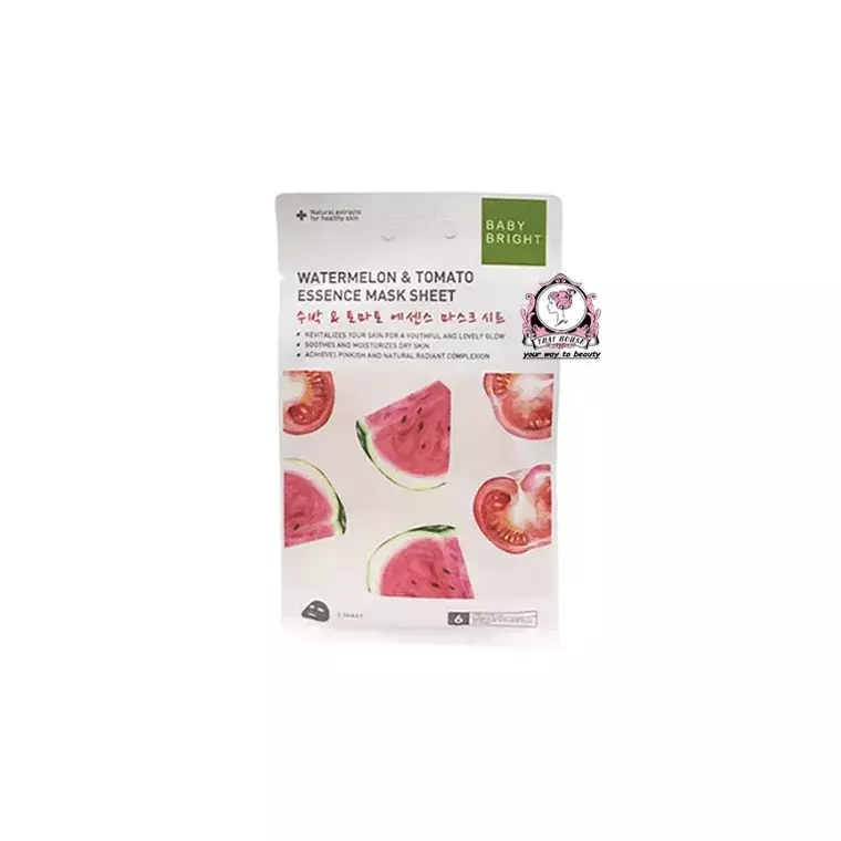Baby Bright Watermelon & Tomato Essence Mask Sheet (20gm)