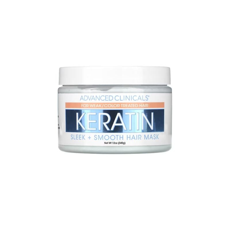 Advanced Clinicals Keratin Hair Mask Treatment For Color Treated Hair Sleek+Smooth Hair Mask (340gm)